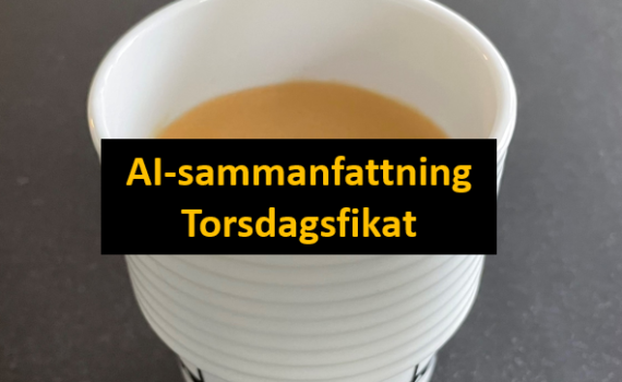 AI sammanfattning: Torsdagsfika om webbplatser 18 maj