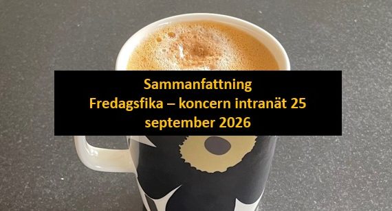 Sammanfattning: Fredagsfika om intranät för internationella koncerner den 25 september 2026.